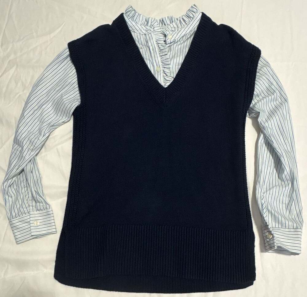 GU Rib Stitched Knitted Vest